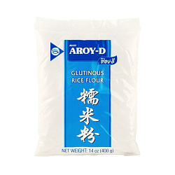 Рисовая мука клейкая (синяя) 400гр "Aroy-D" Таиланд 1*20