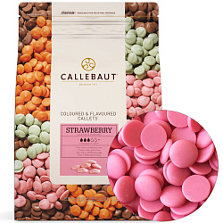 Шоколад розовый Клубника 30% таблетки Callebaut 2,5кг 1*4 (STRAWBERRY-RT-U70) (Весовой)