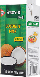 Молоко кокосовое 17-19% тетра пак 1л "Aroy-D" 1*12